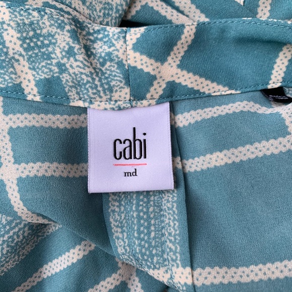 Cabi Windowpane wrap blouse Style 3068 - Picture 12 of 14